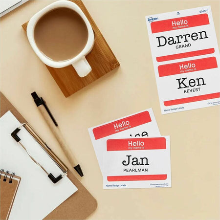 Avery® Border Print/Write Hello Name Badges - Alternate-Image3