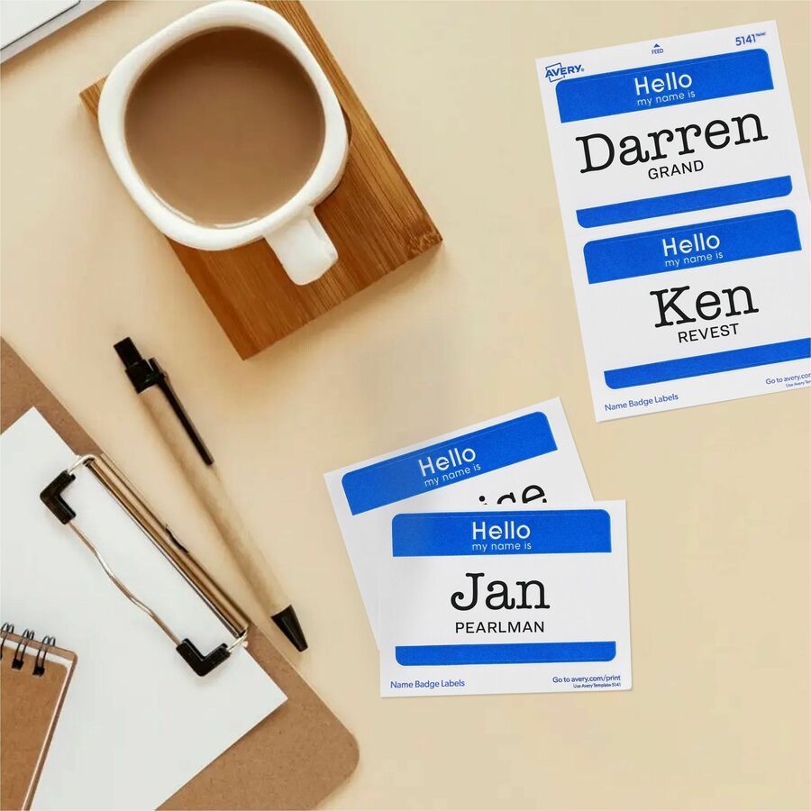 Avery® Border Print/Write Hello Name Badges - Alternate-Image3