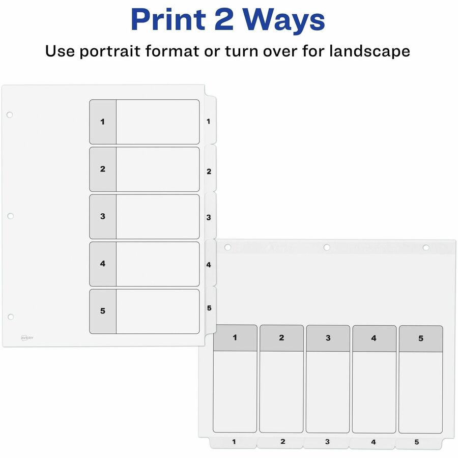 Avery Dividers, 5 Tabs, Ready Index (6 Sets of 11821) - Alternate-Image2
