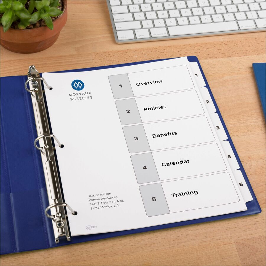 Avery Dividers, 5 Tabs, Ready Index (6 Sets of 11821) - Alternate-Image5