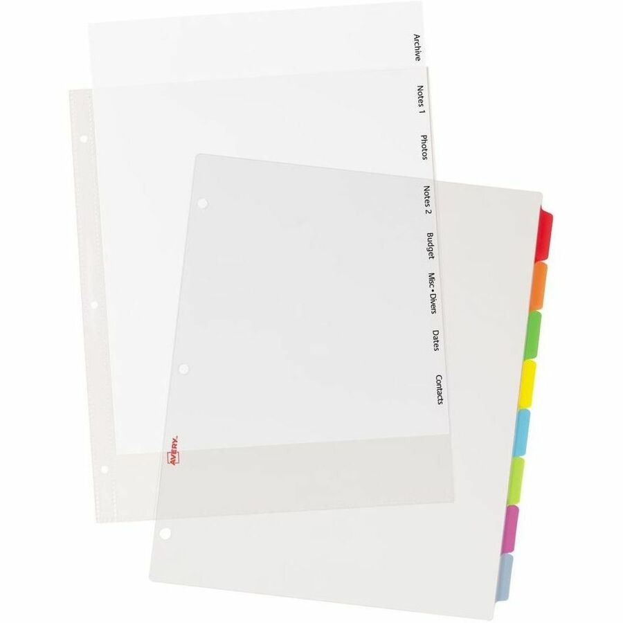 Avery Clear Easy View Durable Plastic Dividers - Alternate-Image3