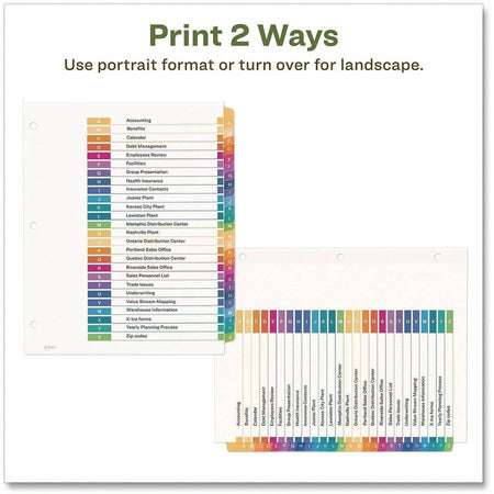 Avery coFriendly Recycled A-Z Dividers, 26 Tabs (11085) - Alternate-Image7