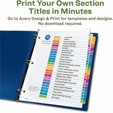 Avery coFriendly Recycled A-Z Dividers, 26 Tabs (11085) - Alternate-Image4