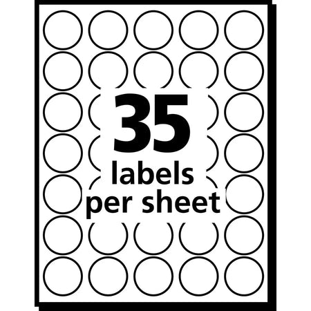 Avery Color Coded Labels: 3/4’’ Round Removable Adhesive Film 1015 Labels/Pack - Color-Coding Labels