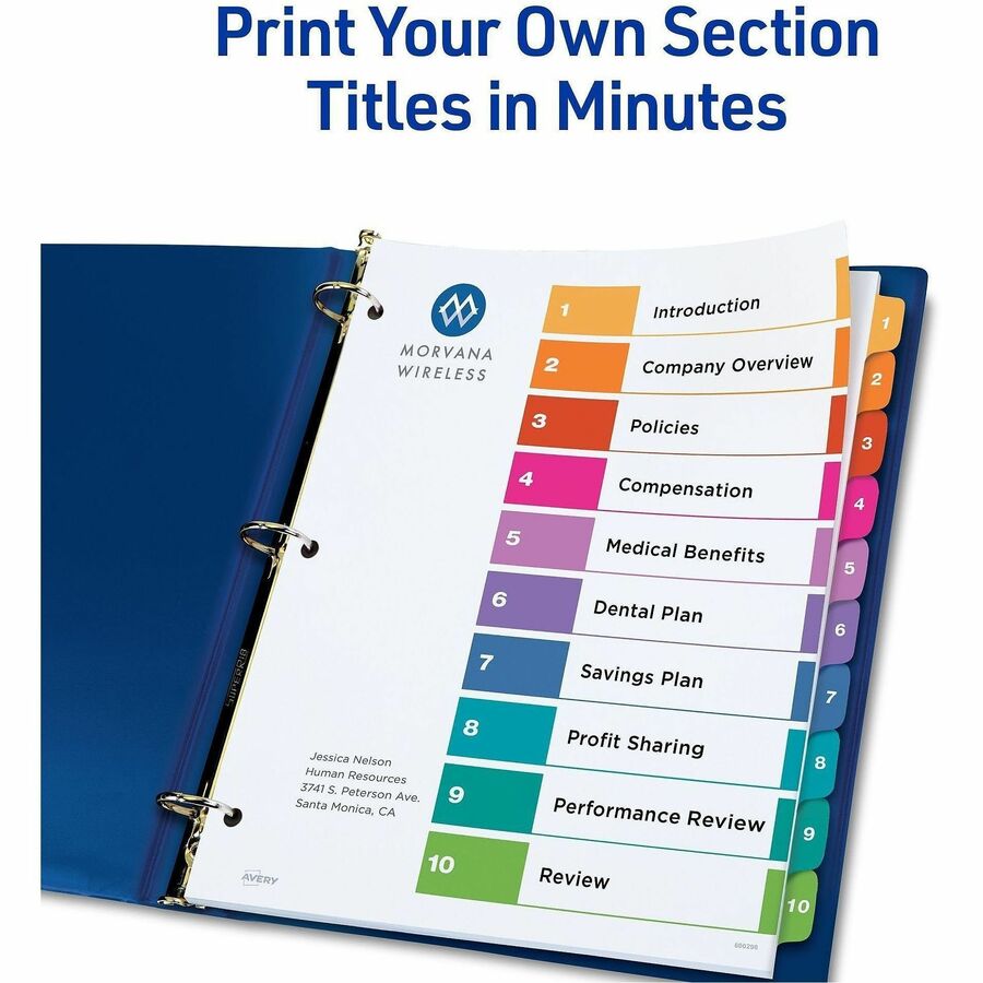 Avery Dividers, 10 Tabs, Ready Index (3 Sets of 11072) - Alternate-Image1