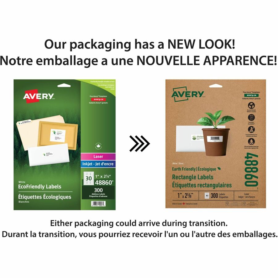 Avery Earth-Friendly White Rectangle Labels - Alternate-Image1