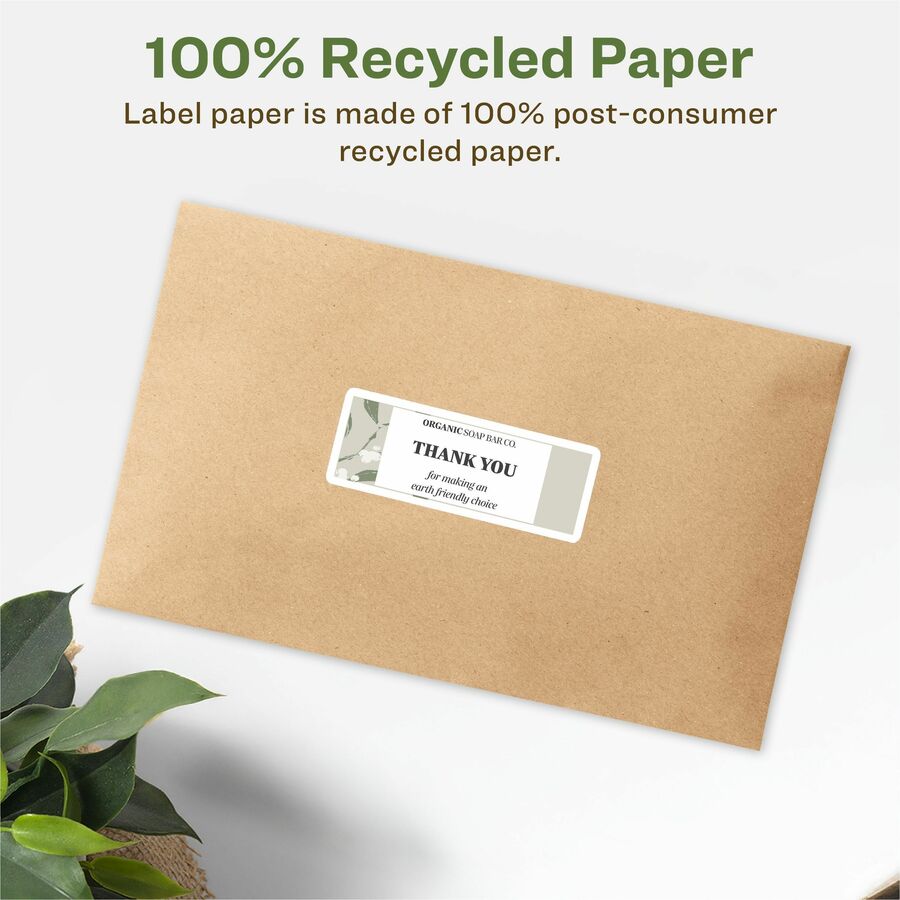 Avery Earth-Friendly White Rectangle Labels - Alternate-Image3