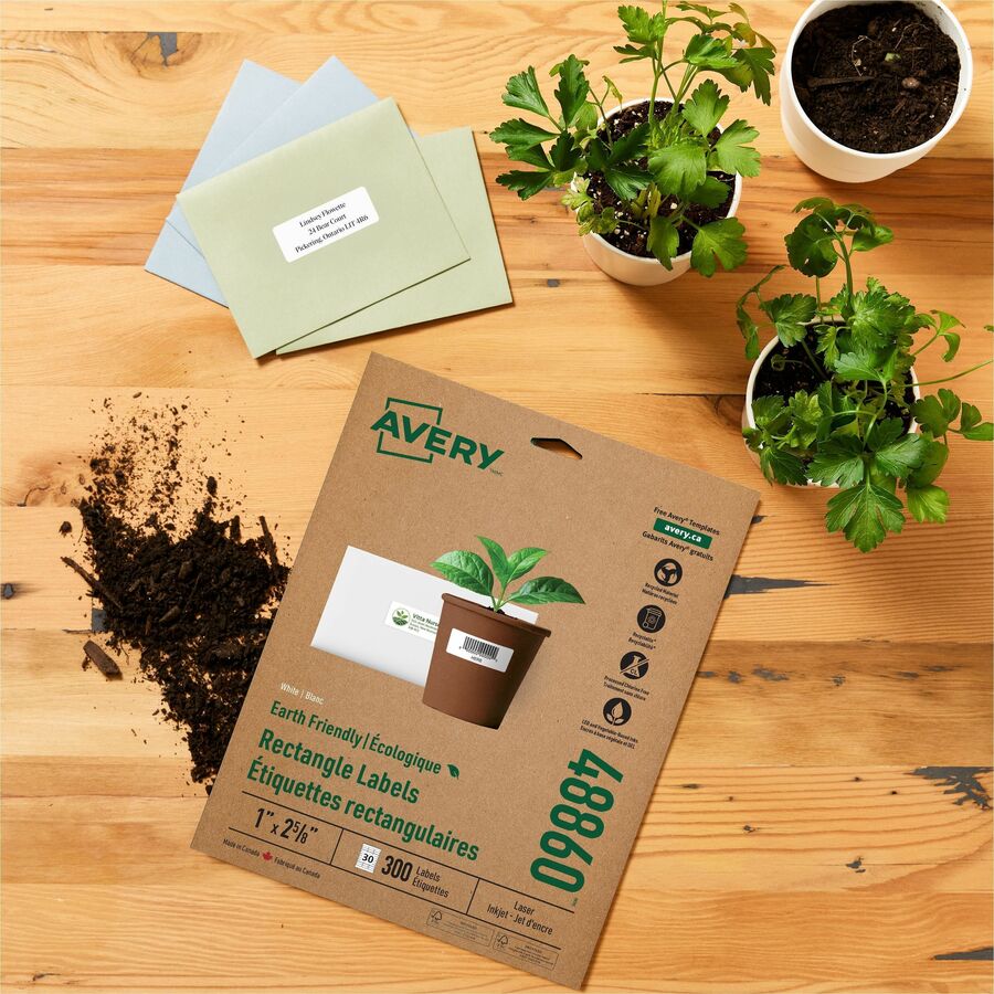 Avery Earth-Friendly White Rectangle Labels - Alternate-Image3