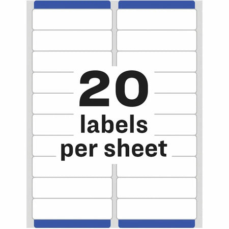 Avery Easy Peel Address Labels: Laser White 1x4’’ 500 Labels - Shipping