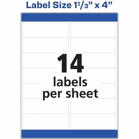 Avery Easy Peel Mailing Laser Labels: White Paper Permanent Adhesive - 3500 Labels - Address / Shipping