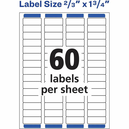 Avery Easy Peel Mailing Laser Labels: White Rectangle Labels 1500 Pack - Address / Shipping