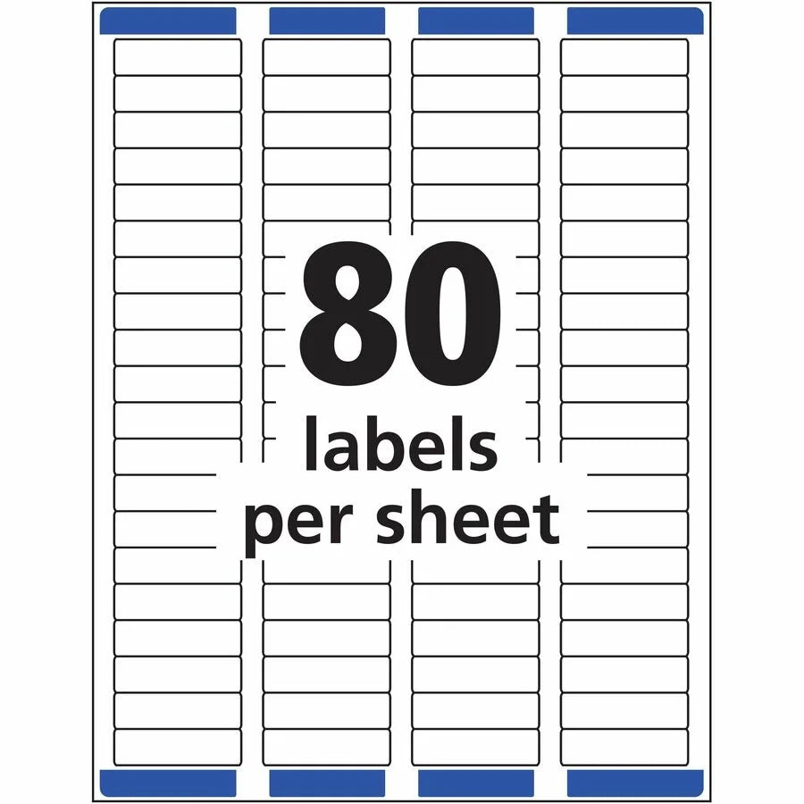 Avery Easy Peel Mailing Laser Labels: White Rectangle Labels 2000 Pack - Address / Shipping