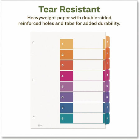 Avery EcoFriendly Recycled Dividers, 8 Tabs (3 Sets of 11081) - Alternate-Image6