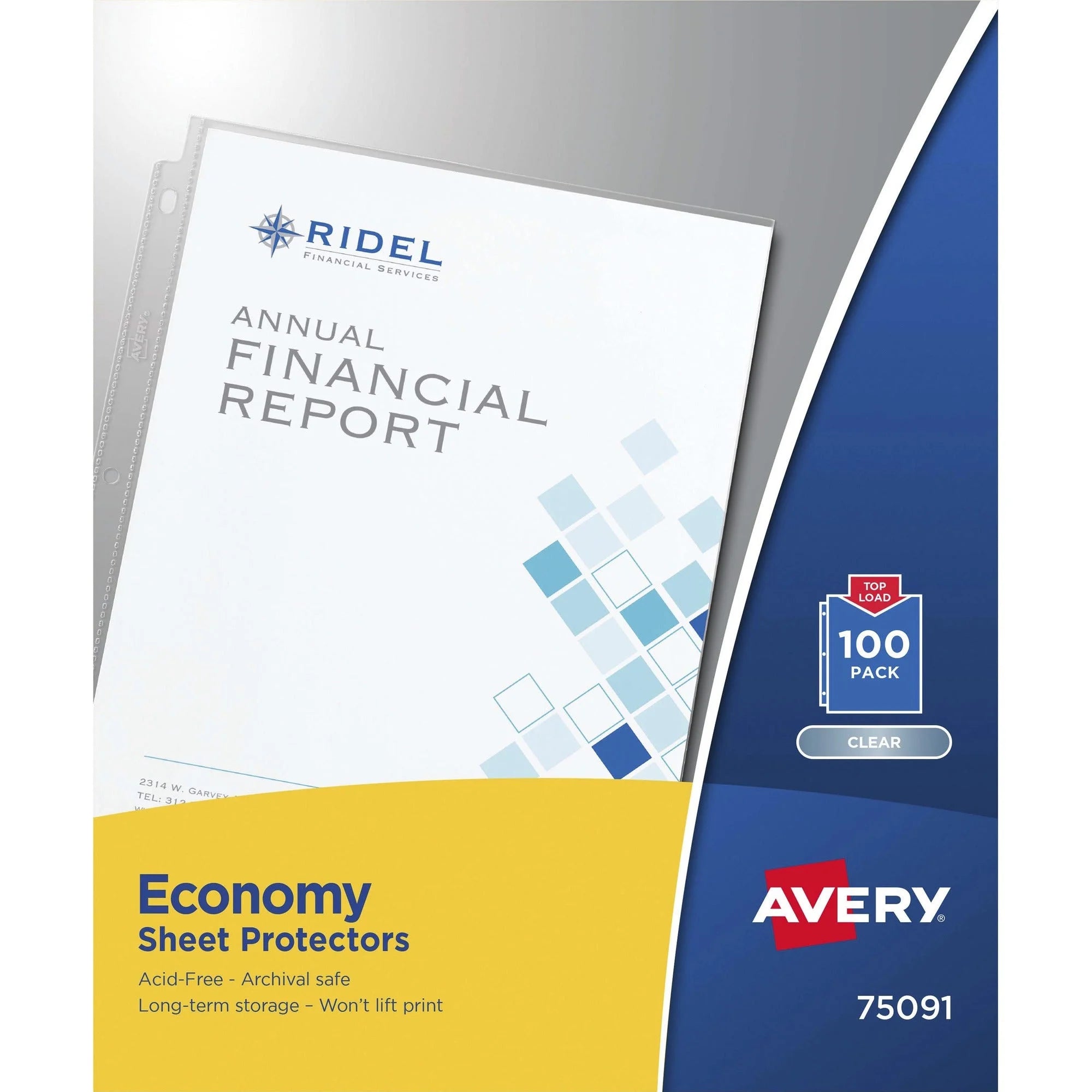 Avery Economy-Weight Sheet Protectors: Clear Polypropylene 100/Box - Protectors