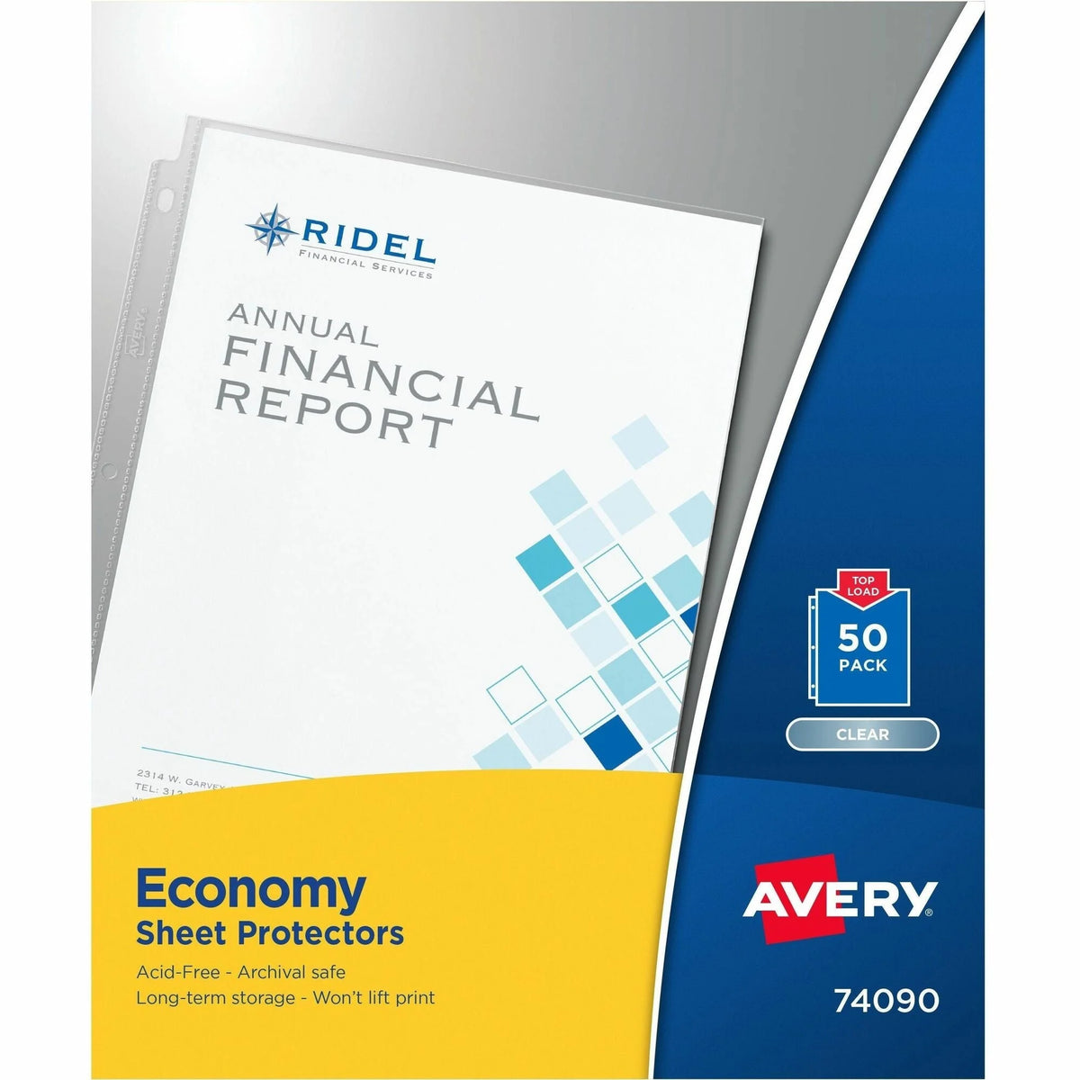 Avery Economy-Weight Sheet Protectors: Clear Polypropylene 50/Box - Protectors