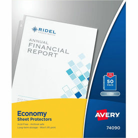 Avery Economy-Weight Sheet Protectors: Clear Polypropylene 50/Box - Protectors