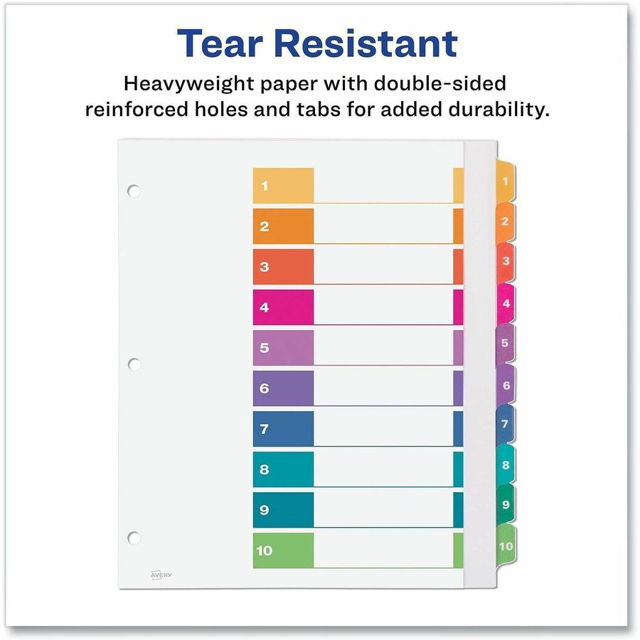 Avery Extra-Wide Dividers, 10 Tabs, Ready Index (11165) - Alternate-Image5
