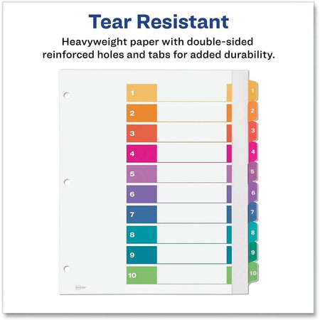 Avery Extra-Wide Dividers, 10 Tabs, Ready Index (11165) - Alternate-Image5