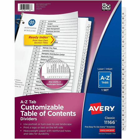 Avery Extra-Wide Dividers, 26 Tabs, Ready Index (11166) - 2000