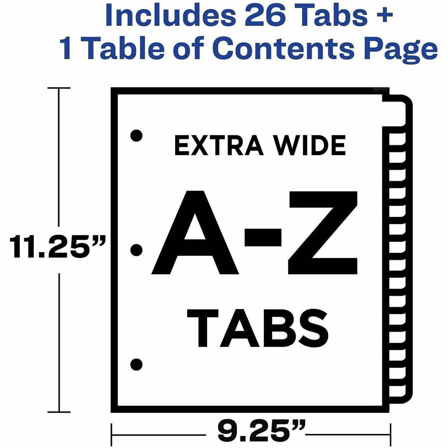 Avery Extra-Wide Dividers, 26 Tabs, Ready Index (11166) - Alternate-Image2