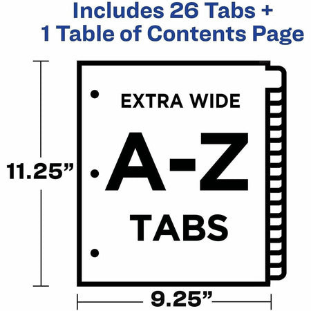 Avery Extra-Wide Dividers, 26 Tabs, Ready Index (11166) - Alternate-Image2