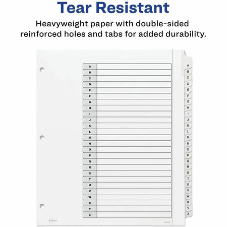 Avery Extra-Wide Dividers, 26 Tabs, Ready Index (11166) - Left