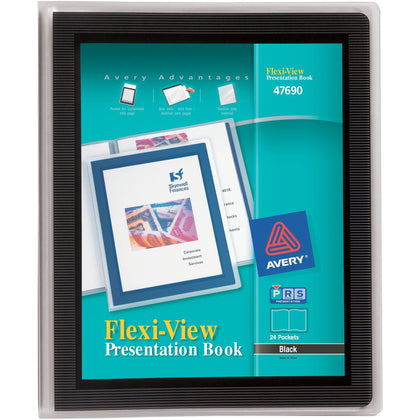 Avery Flexi-View Presentation Book: Letter Size 48 Sheets - Polypropylene Non-Stick - 1 Each - View Binders