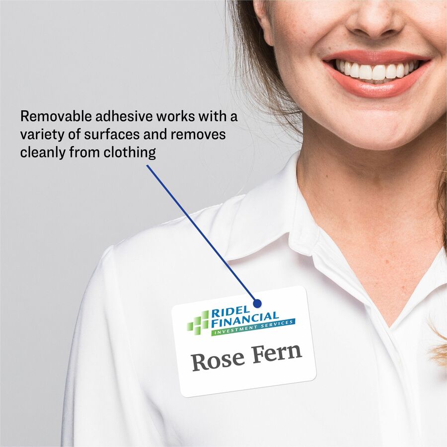 Avery® Flexible Name Badges, 2-1/3" x 3-3/8" , Matte, 80ct (25395) - Alternate-Image1