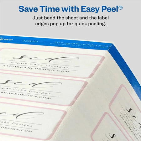 Avery Glossy Clear Rectangle Labels: Crystal Film Inkjet/Laser 2’’ x 3’’ 80 Labels - Multipurpose & ID