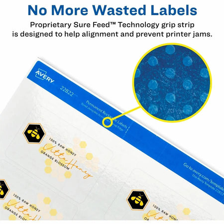 Avery Glossy Clear Rectangle Labels: Crystal Film Inkjet/Laser 2’’ x 3’’ 80 Labels - Multipurpose & ID