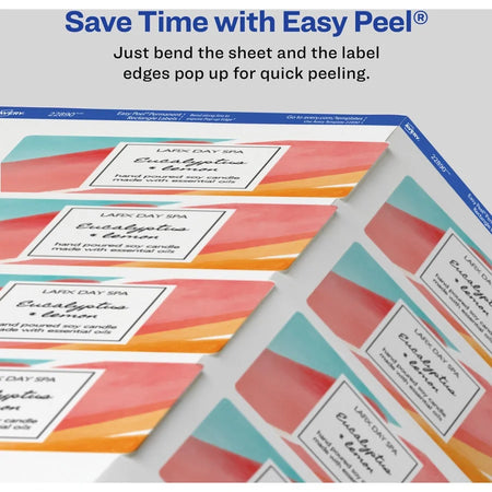 Avery Glossy White Labels: 2x3’’ 80 Labels - Jam-free Stick & Stay - Multipurpose ID