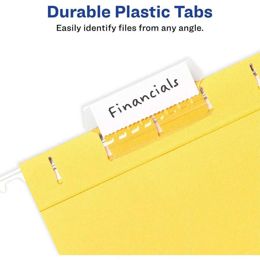 Avery Hanging File Folder Tabs: 1/5 Cut Matte Clear Film 720 Tabs - Folders & Accessories