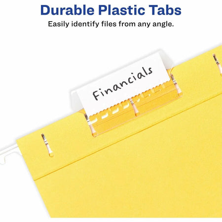 Avery Hanging File Folder Tabs: 1/5 Cut Matte Clear Film 720 Tabs - Folders & Accessories