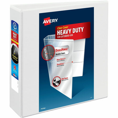 Avery Heavy-Duty View Binder, 3" EZD Rings, 1 White Binder (79193) - 2000