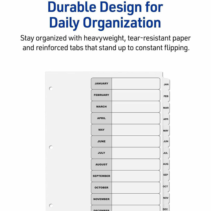 Avery Jan-Dec Dividers, 12 Tabs, Ready Index (6 Sets of 11826) - Alternate-Image4