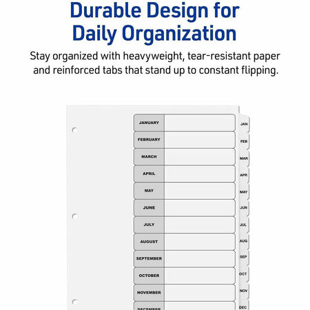 Avery Jan-Dec Dividers, 12 Tabs, Ready Index (6 Sets of 11826) - Alternate-Image4