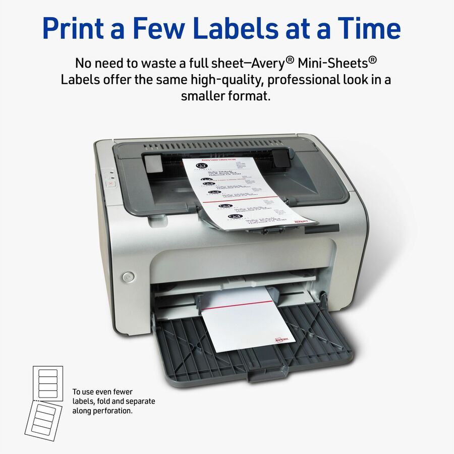 Avery Mini-Sheets(R) Address Labels, 1" x 2-5/8" , 200 Labels (2160) - Alternate-Image2