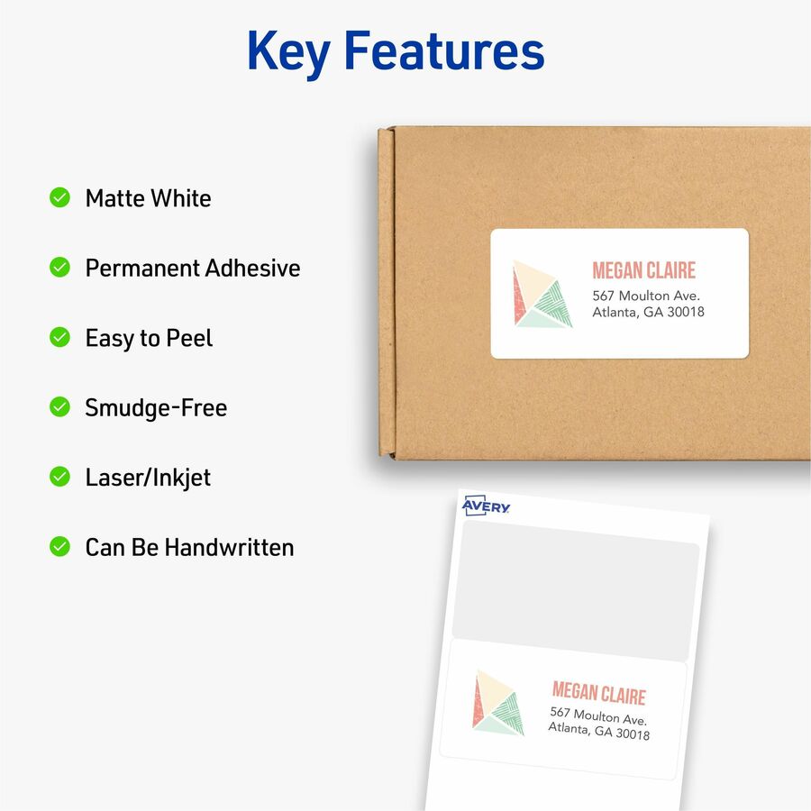 Avery Mini-Sheets(R) Shipping Labels, 2" x 4" , 100 Labels (2163) - Alternate-Image1