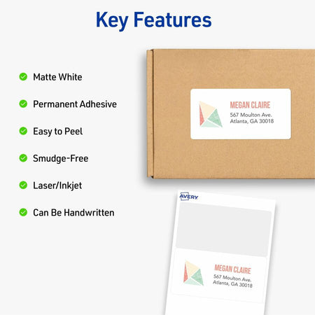 Avery Mini-Sheets(R) Shipping Labels, 2" x 4" , 100 Labels (2163) - Alternate-Image1