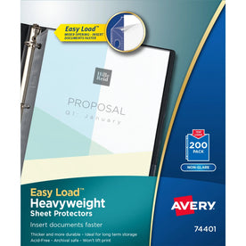 Avery Non-Glare Sheet Protectors: Letter Size Clear 200/Box - Protectors