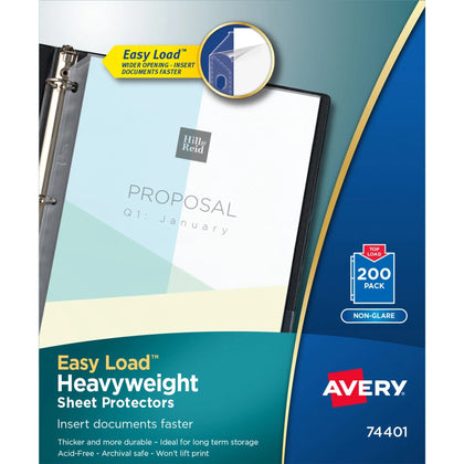 Avery Non-Glare Sheet Protectors: Letter Size Clear 200/Box - Protectors