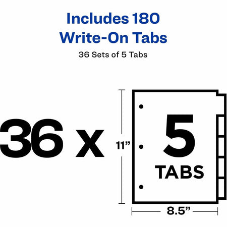 Avery® Plain Tab Write-On Dividers - Alternate-Image3