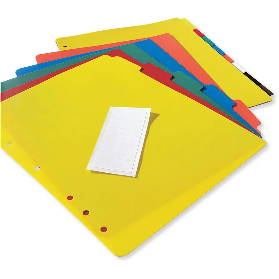 Avery Plastic Tab Dividers: 5-Tab Set Self-Adhesive Multicolor - Index Divider