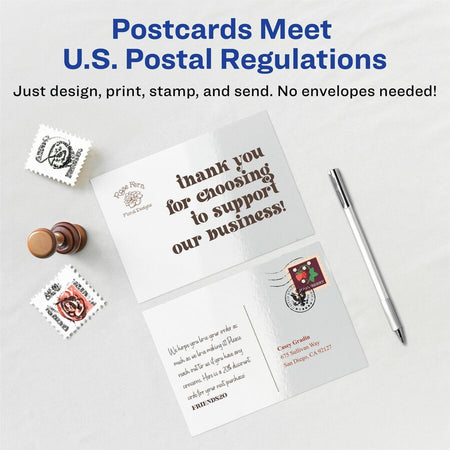 Avery Printable Postcards, 4.25" x 5.5" , Glossy White (8383) - Alternate-Image4