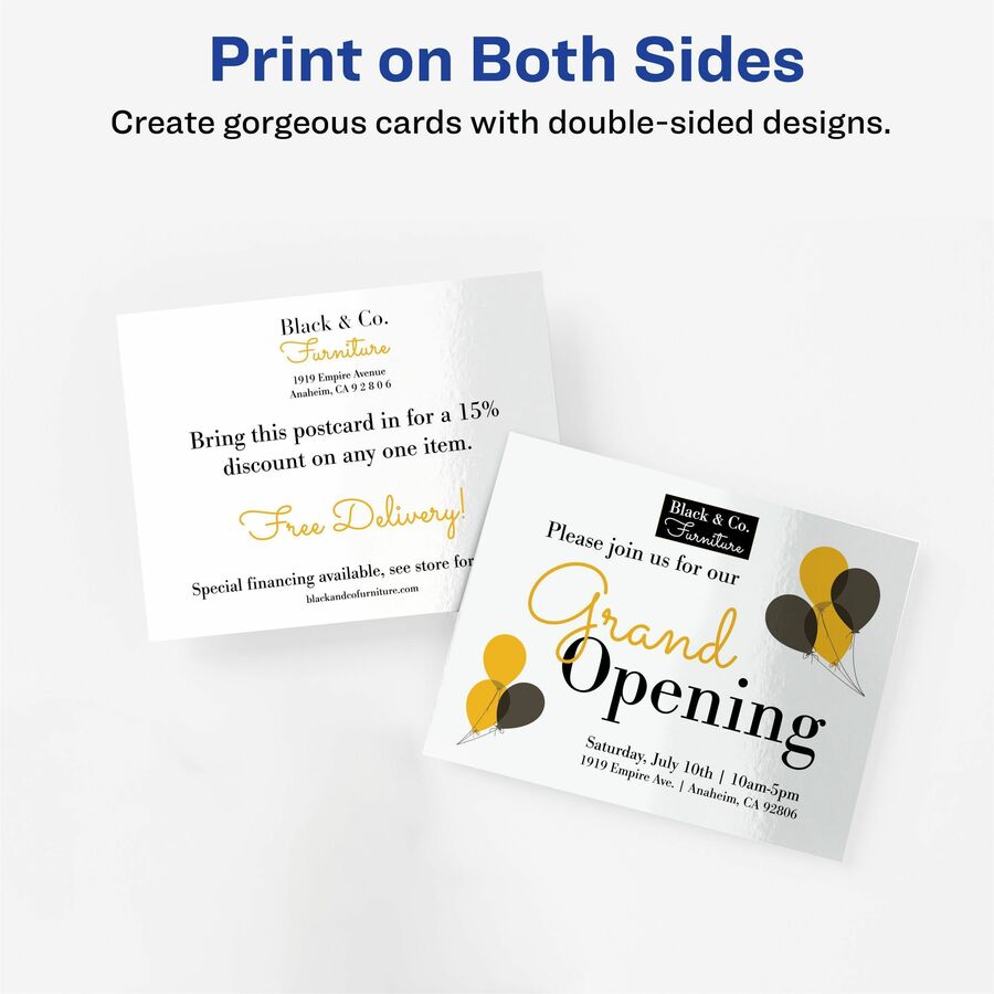 Avery Printable Postcards, 4.25" x 5.5" , Glossy White (8383) - Alternate-Image3