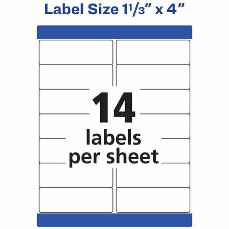 Avery® 1-1/3" x 4" Labels, Ultrahold, 7,000 Labels (95522) - Alternate-Image7