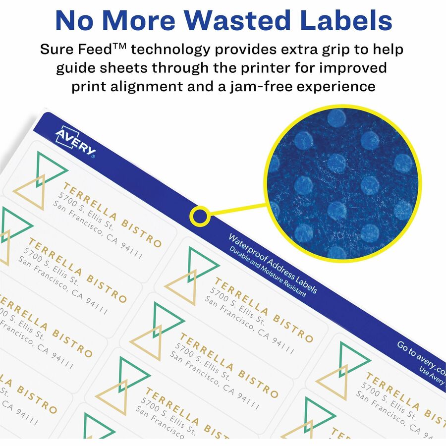Avery® 1-1/3" x 4" Labels, Ultrahold, 7,000 Labels (95522) - Alternate-Image2