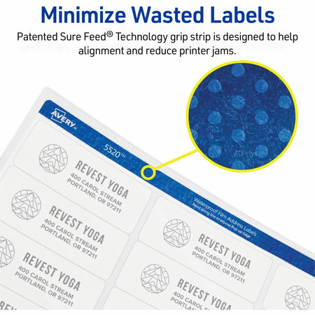 Avery® 1-1/3" x 4" Labels, Ultrahold, 700 Labels (5522) - Alternate-Image4