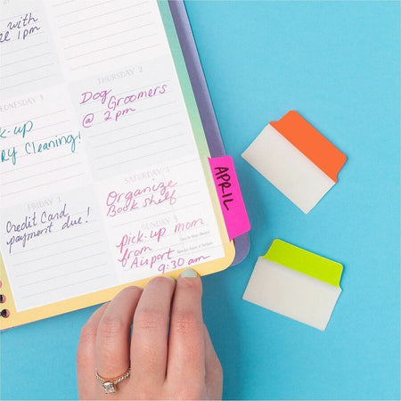 Avery® 2’’ Multi-use Ultra Tabs - 48 Tab(s) - 1.50’’ Tab Height x Width - Clear Film Neon Pink Paper Green - Index