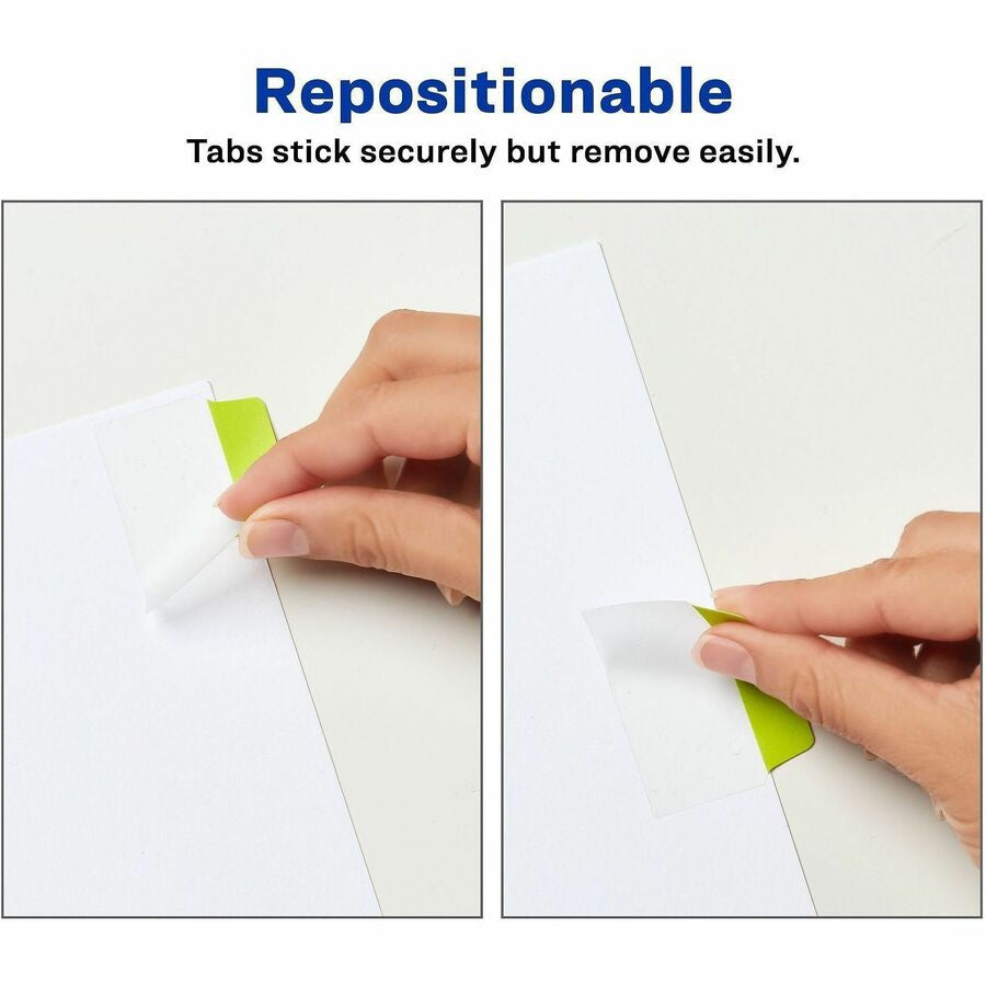 Avery® 2’’ Multi-use Ultra Tabs - 48 Tab(s) - 1.50’’ Tab Height x Width - Clear Film Neon Pink Paper Green - Index